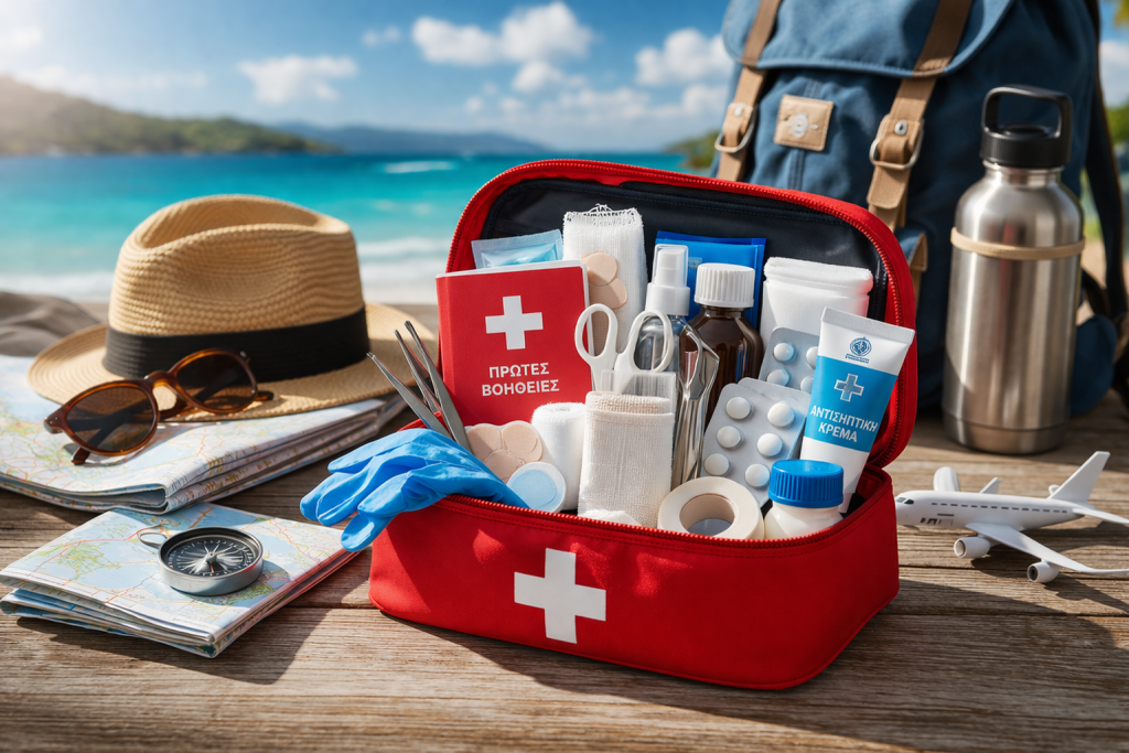 φαρμακείο πρώτων βοηθειών ταξιδιού